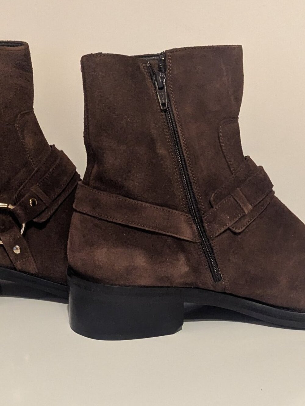 New Marcos Chocolate Suede Ankle boot, Block heel By Aldo size:10